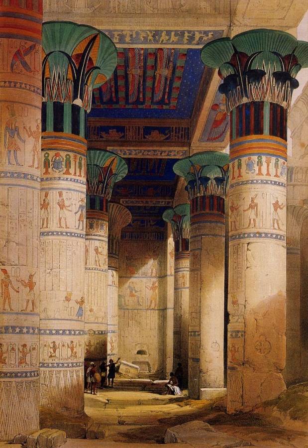 Roberts David - Portique du temple d-Isis a Philae.jpg